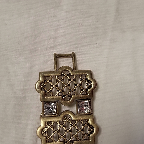 Golden bracelet with cubic zirconia - Picture 3 of 4